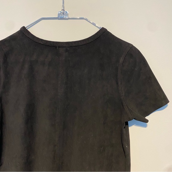 ๐๏ธ 4 for 20$ - Garage Faux Suede T-Shirt Dress / Black / XS - Picture 4 of 8